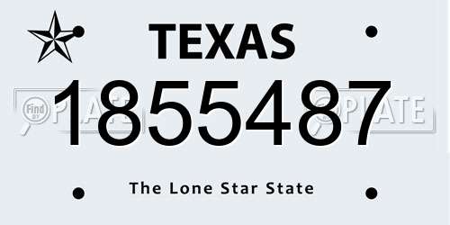 1855487 Texas License Plate