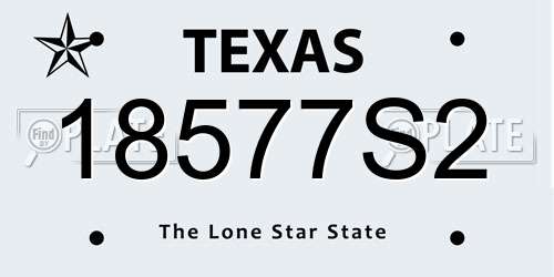 18577S2 Texas License Plate