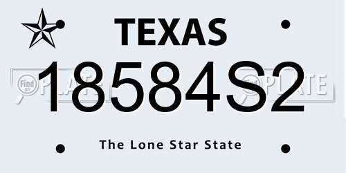 18584S2 Texas License Plate