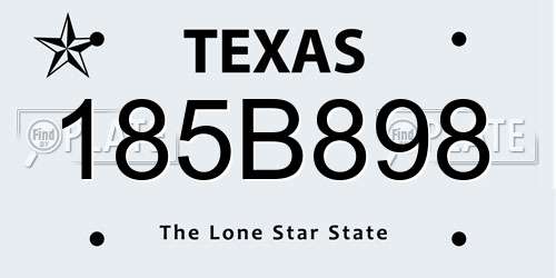 185B898 Texas License Plate