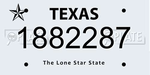 1882287 Texas License Plate