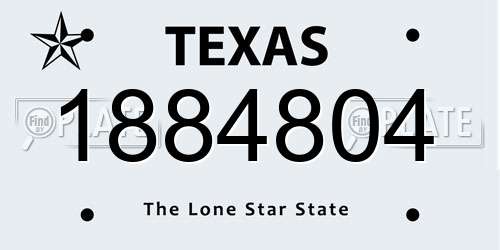 1884804 Texas License Plate
