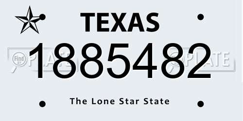 1885482 Texas License Plate