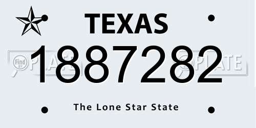 1887282 Texas License Plate