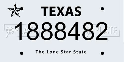 1888482 Texas License Plate