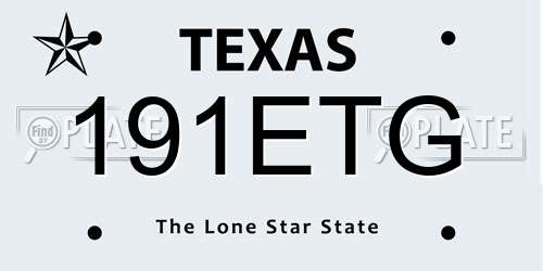 191ETG Texas License Plate