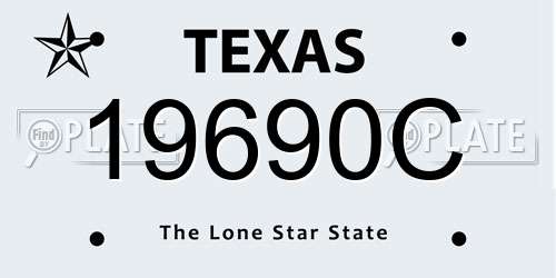 19690C Texas License Plate