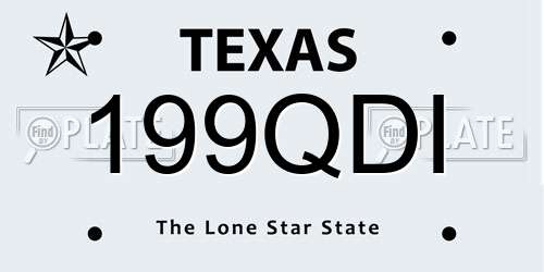 199QDI Texas License Plate
