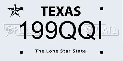 199QQI Texas License Plate