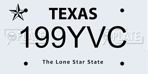 199YVC Texas License Plate