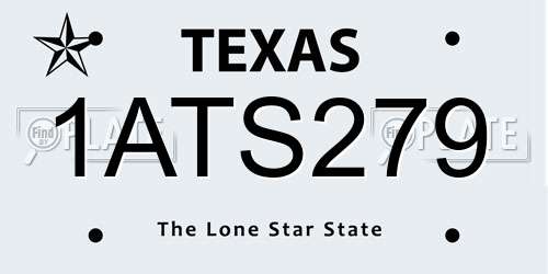 1ATS279 Texas License Plate