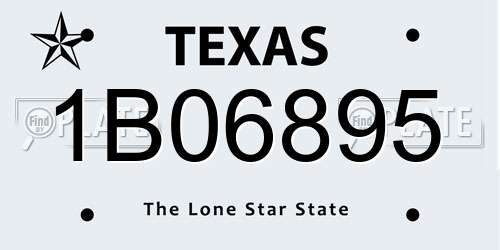 1B06895 Texas License Plate