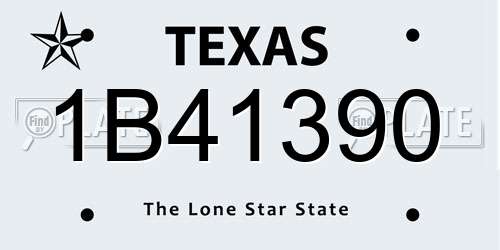 1B41390 Texas License Plate