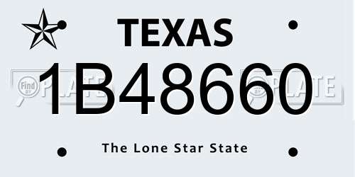 1B48660 Texas License Plate