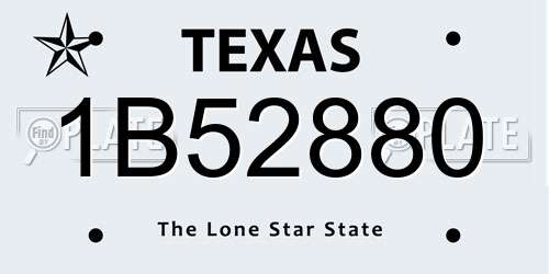 1B52880 Texas License Plate