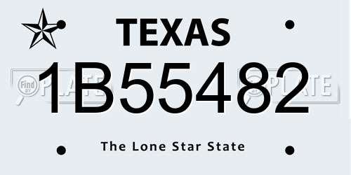 1B55482 Texas License Plate