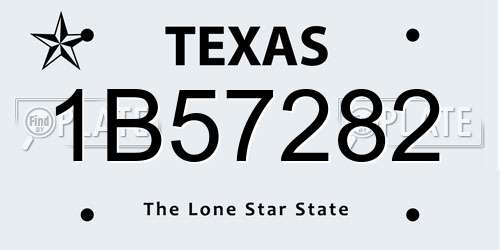 1B57282 Texas License Plate