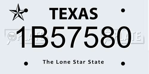 1B57580 Texas License Plate