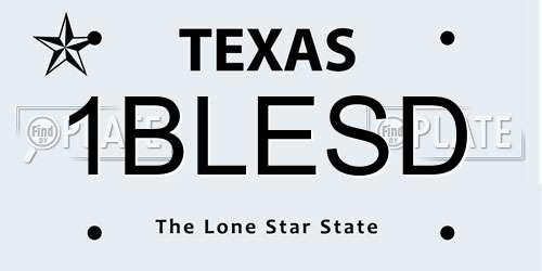 1BLESD Texas License Plate