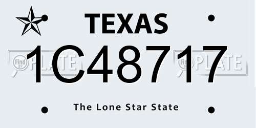 1C48717 Texas License Plate