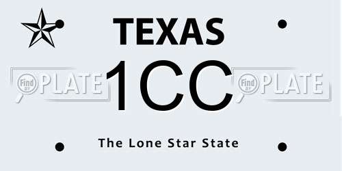 1CC Texas License Plate