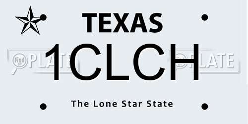 1CLCH Texas License Plate