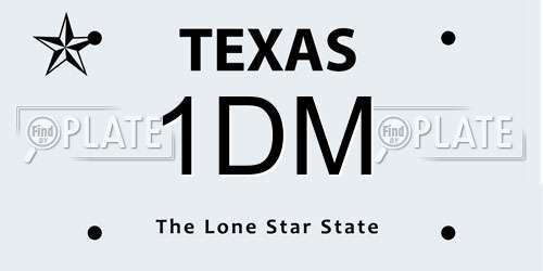 1DM Texas License Plate