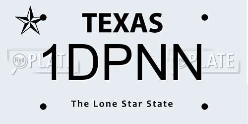 1DPNN Texas License Plate