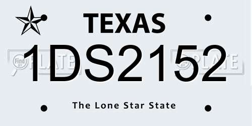1DS2152 Texas License Plate