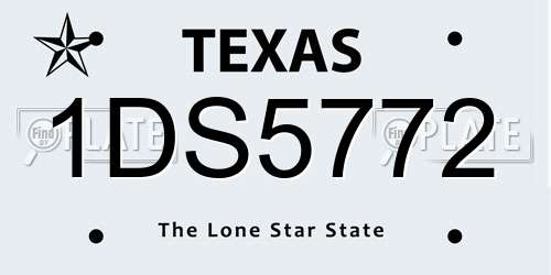 1DS5772 Texas License Plate