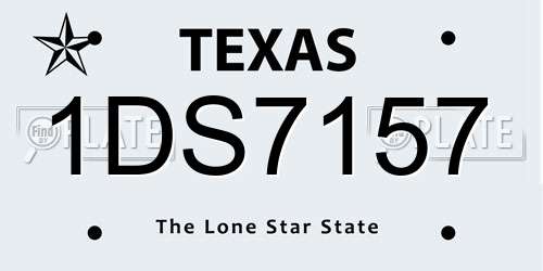1DS7157 Texas License Plate