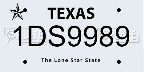1DS9989 Texas License Plate