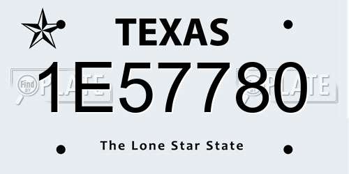 1E57780 Texas License Plate