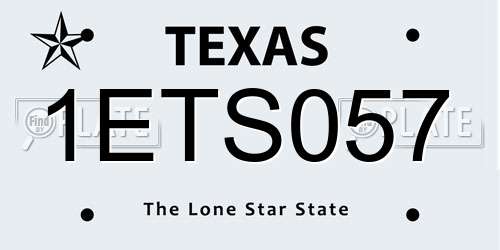 1ETS057 Texas License Plate