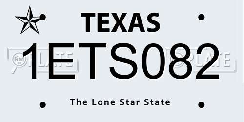1ETS082 Texas License Plate