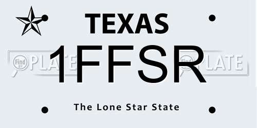 1FFSR Texas License Plate