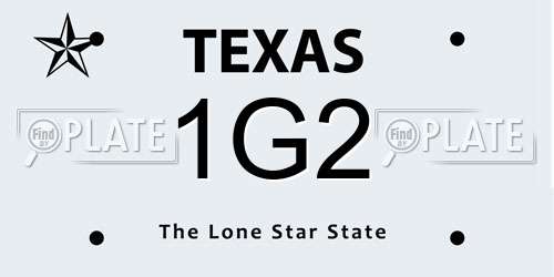 1G2 Texas License Plate