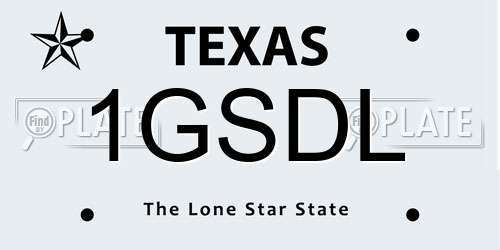 1GSDL Texas License Plate