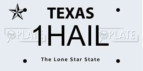 1HAIL Texas License Plate