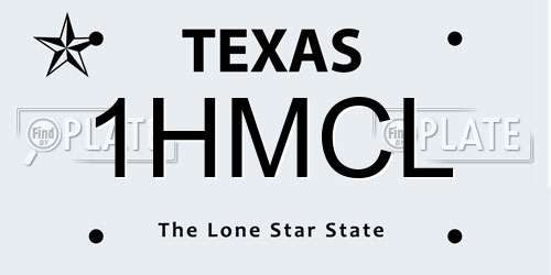 1HMCL Texas License Plate