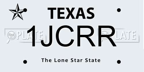 1JCRR Texas License Plate