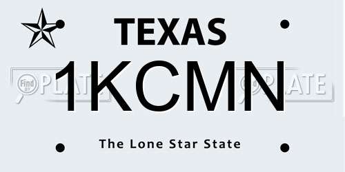 1KCMN Texas License Plate