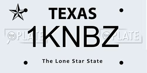 1KNBZ Texas License Plate