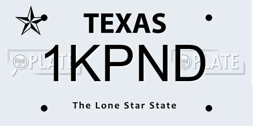1KPND Texas License Plate