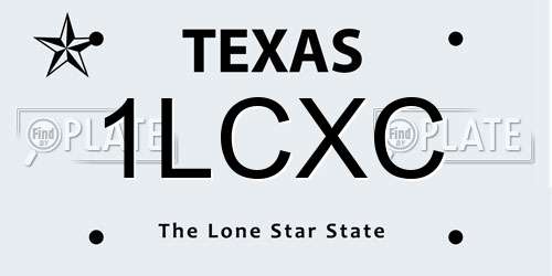 1LCXC Texas License Plate