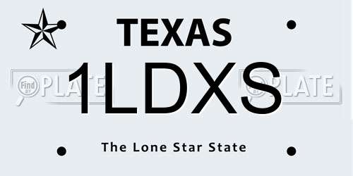 1LDXS Texas License Plate