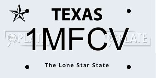 1MFCV Texas License Plate