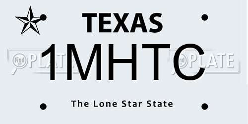 1MHTC Texas License Plate