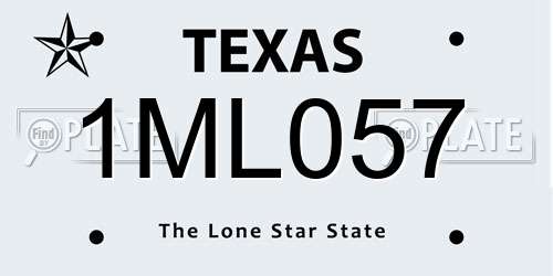 1ML057 Texas License Plate