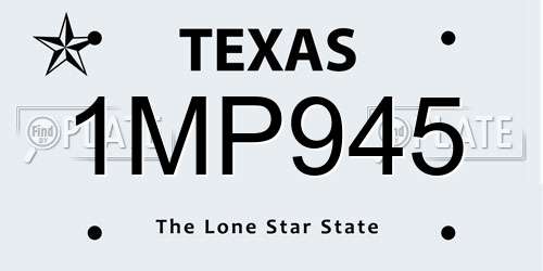 1MP945 Texas License Plate